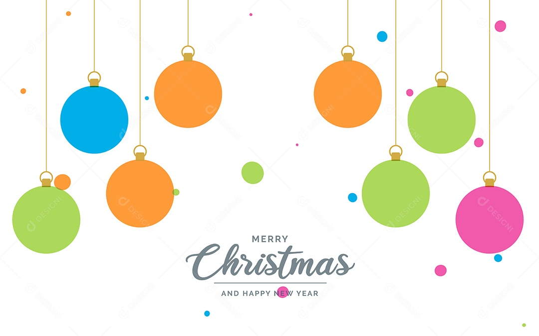 Fundo Decorativo Feliz Natal Bolas Decorativas Brilhantes Pendurada Ilustração Vetor EPS