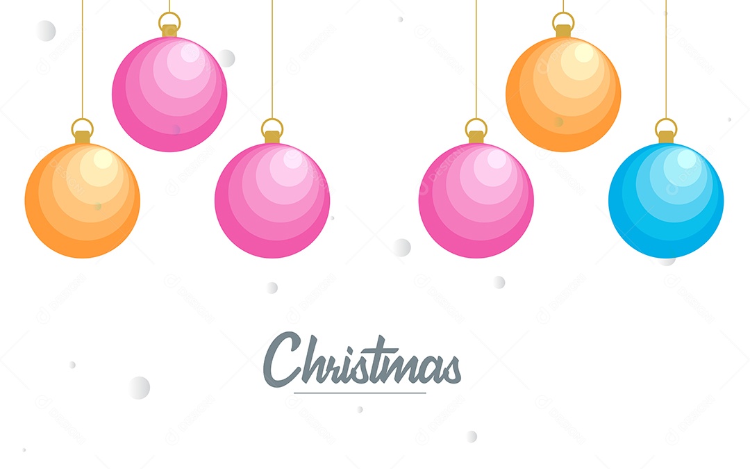 Fundo Decorativo Feliz Natal Bolas Decorativas Brilhantes Pendurada Ilustração Vetor EPS