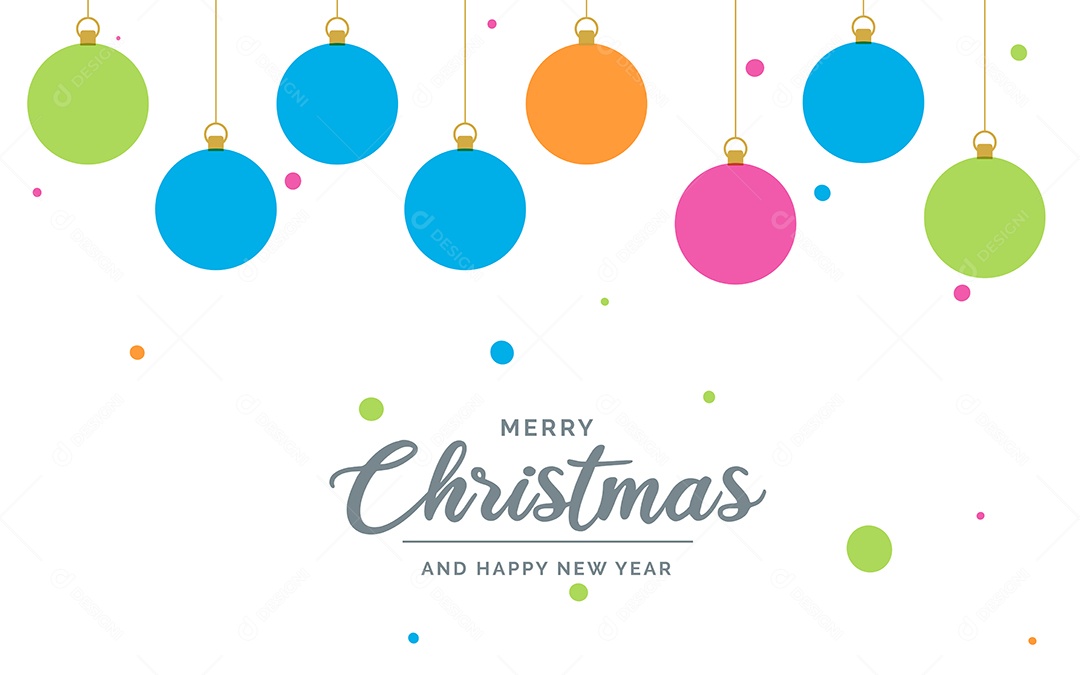 Fundo Decorativo Feliz Natal Bolas Decorativas Brilhantes Pendurada Ilustração Vetor EPS