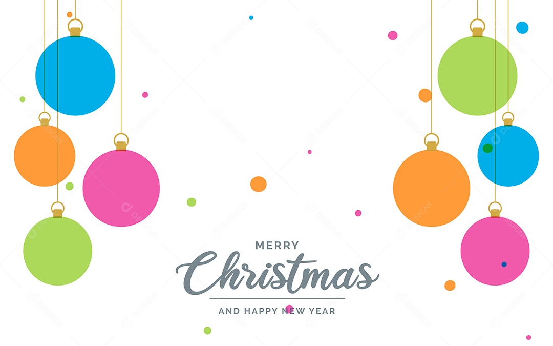Fundo Decorativo Feliz Natal Bolas Decorativas Brilhantes Pendurada Ilustração Vetor EPS