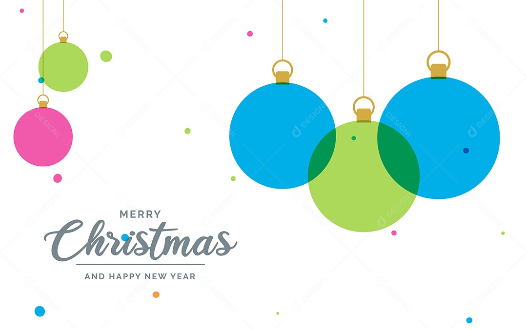 Fundo Decorativo Feliz Natal Bolas Decorativas Brilhantes Pendurada Ilustração Vetor EPS