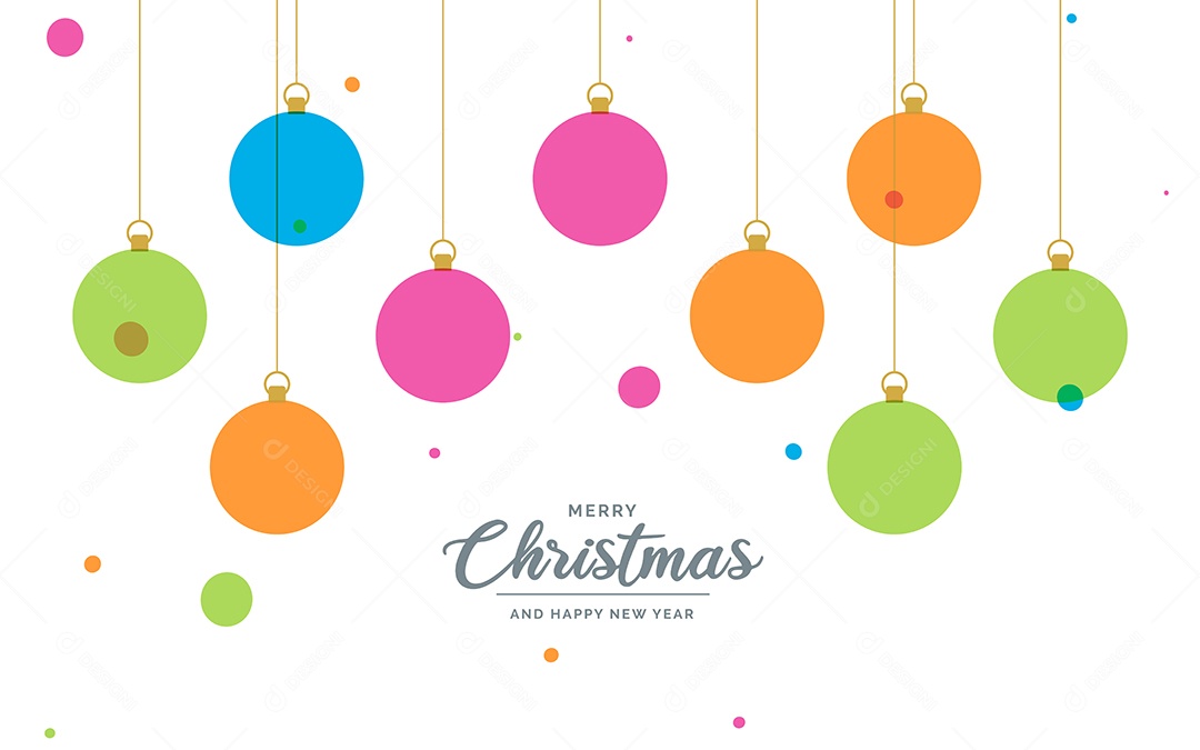 Fundo Decorativo Feliz Natal Bolas Decorativas Brilhantes Pendurada Ilustração Vetor EPS