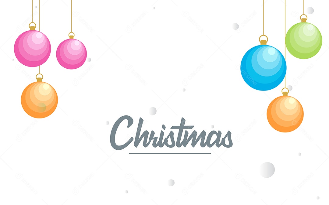 Fundo Decorativo Feliz Natal Bolas Decorativas Brilhantes Pendurada Ilustração Vetor EPS