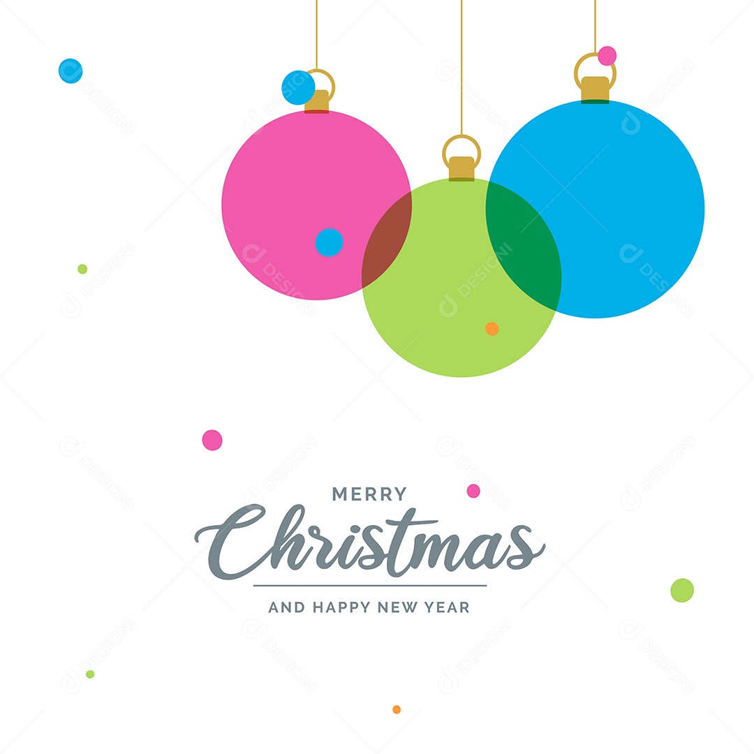 Fundo Decorativo Feliz Natal Bolas Decorativas Brilhantes Pendurada Ilustração Vetor EPS