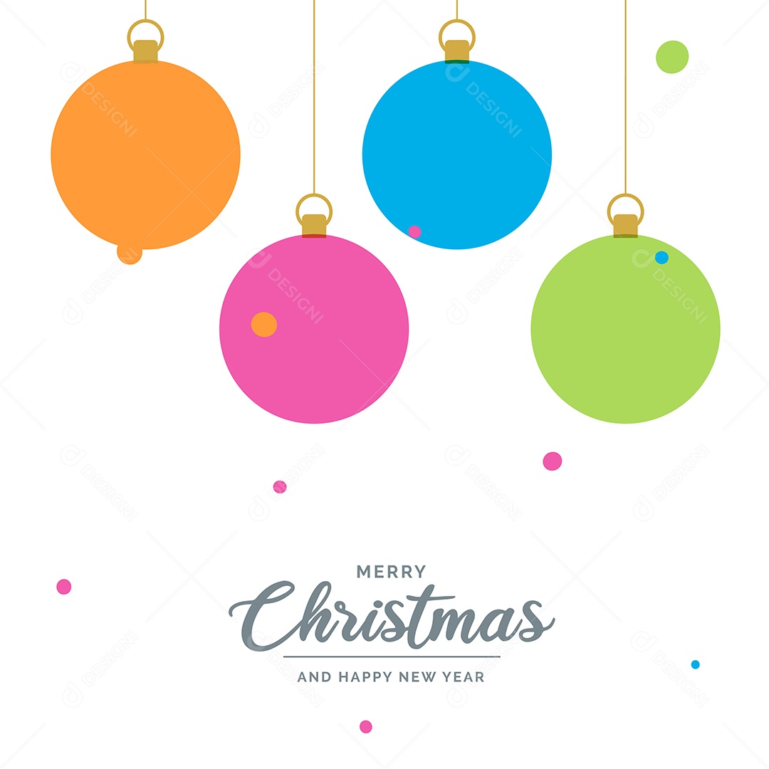 Fundo Decorativo Feliz Natal Bolas Decorativas Brilhantes Pendurada Ilustração Vetor EPS