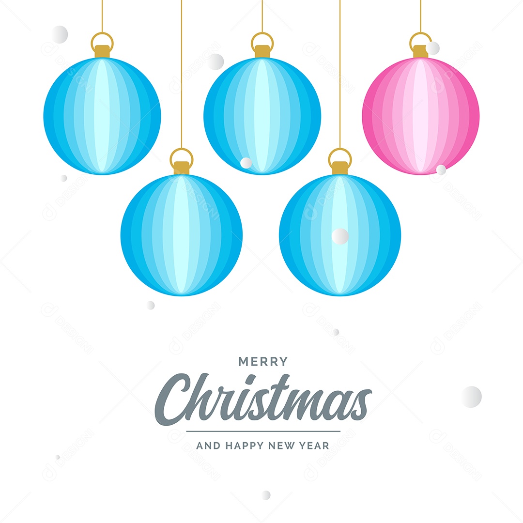 Fundo Decorativo Feliz Natal Bolas Decorativas Brilhantes Pendurada Ilustração Vetor EPS