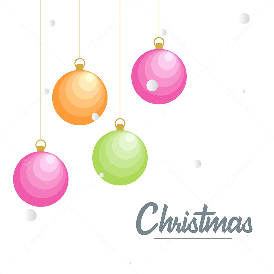 Fundo Decorativo Feliz Natal Bolas Decorativas Brilhantes Pendurada Ilustração Vetor EPS