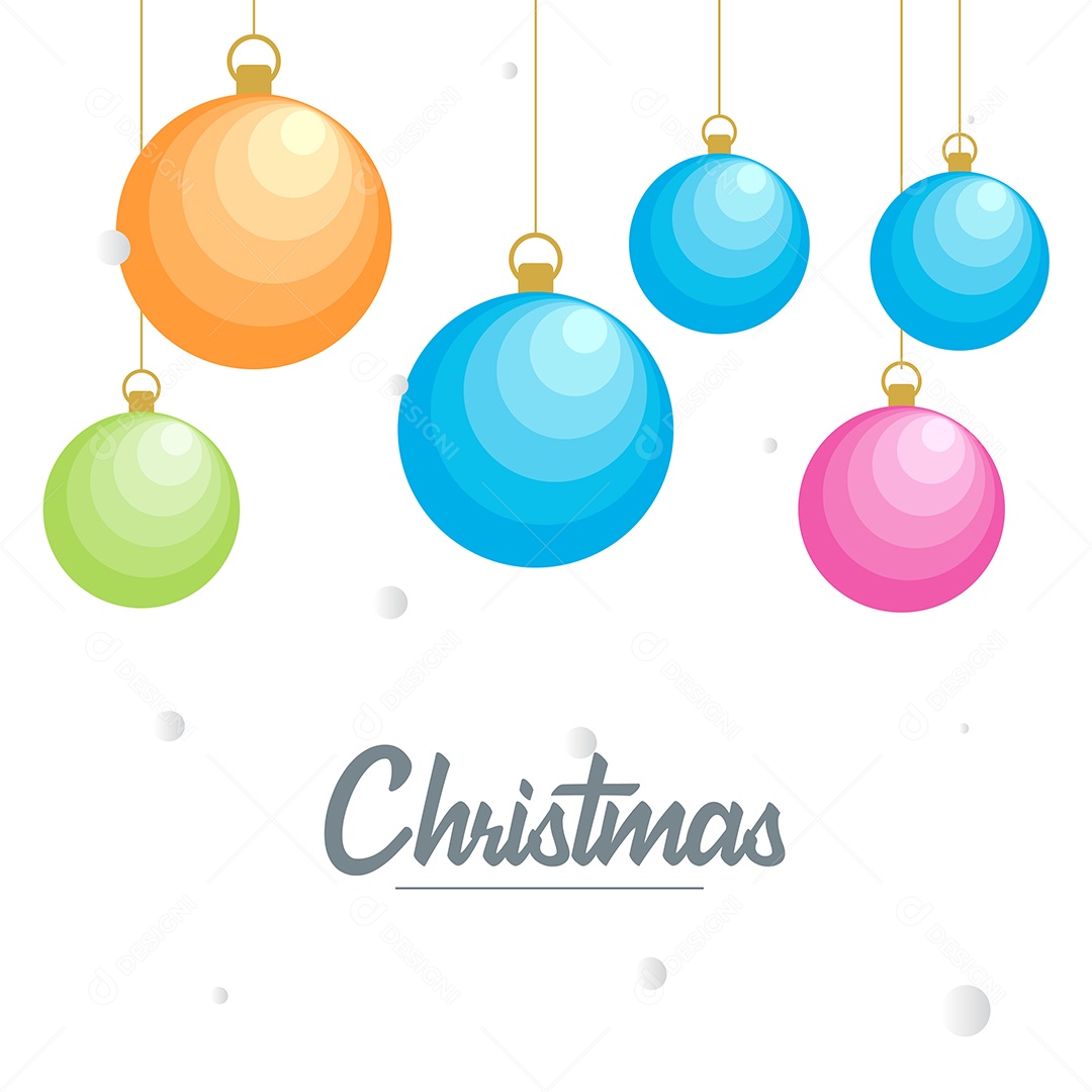 Fundo Decorativo Feliz Natal Bolas Decorativas Brilhantes Pendurada Ilustração Vetor EPS