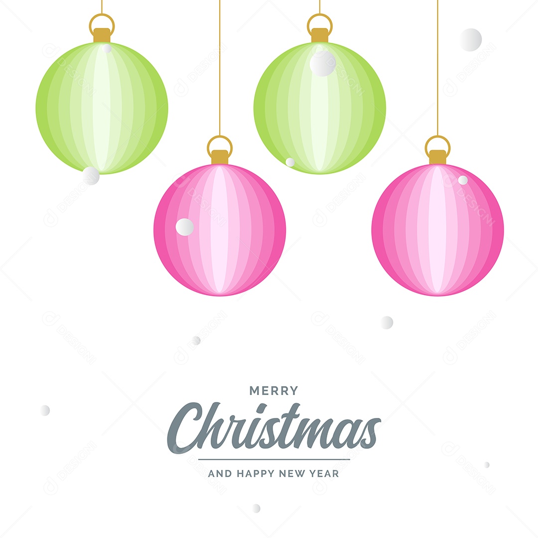 Fundo Decorativo Feliz Natal Bolas Decorativas Brilhantes Pendurada Ilustração Vetor EPS