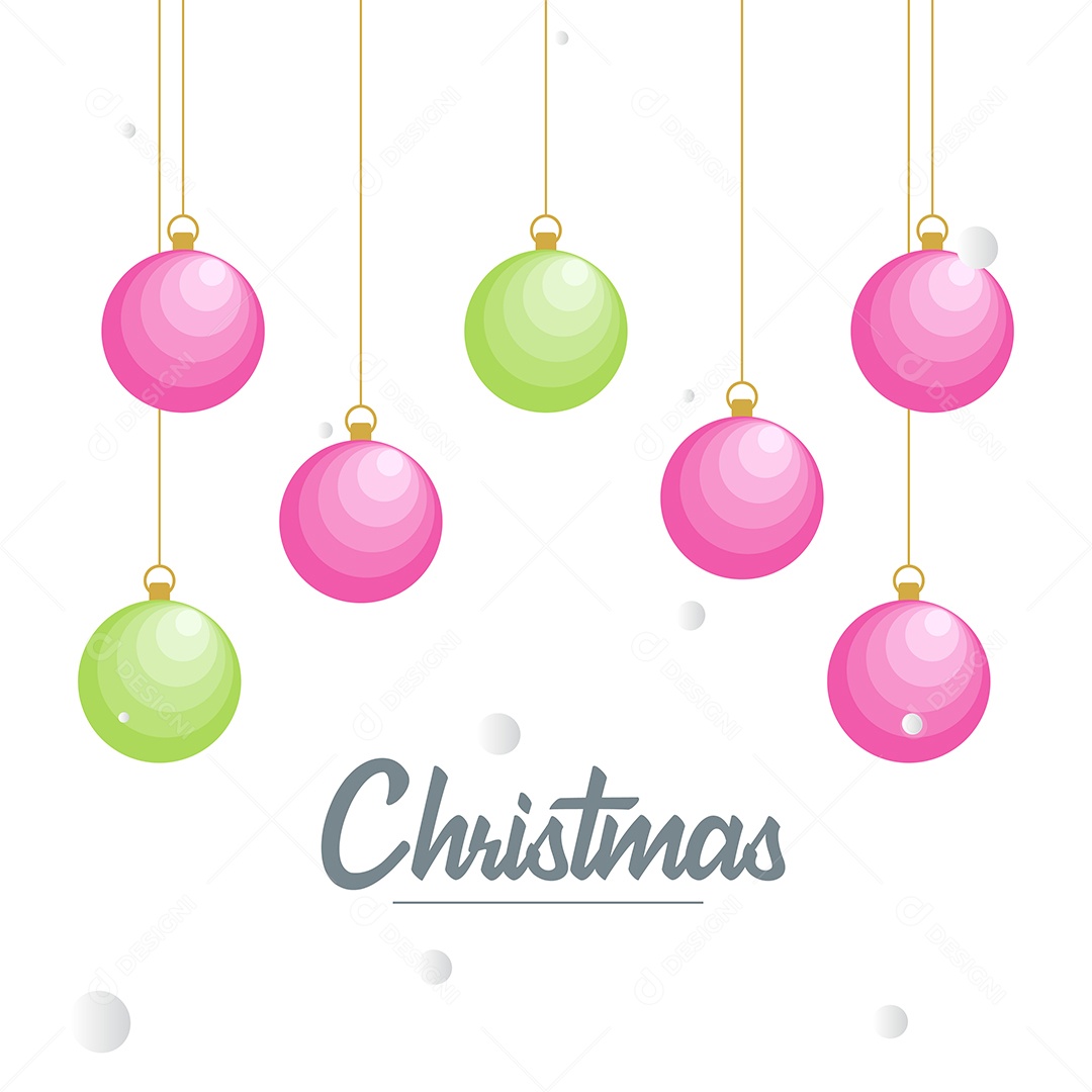 Fundo Decorativo Feliz Natal Bolas Decorativas Brilhantes Pendurada Ilustração Vetor EPS