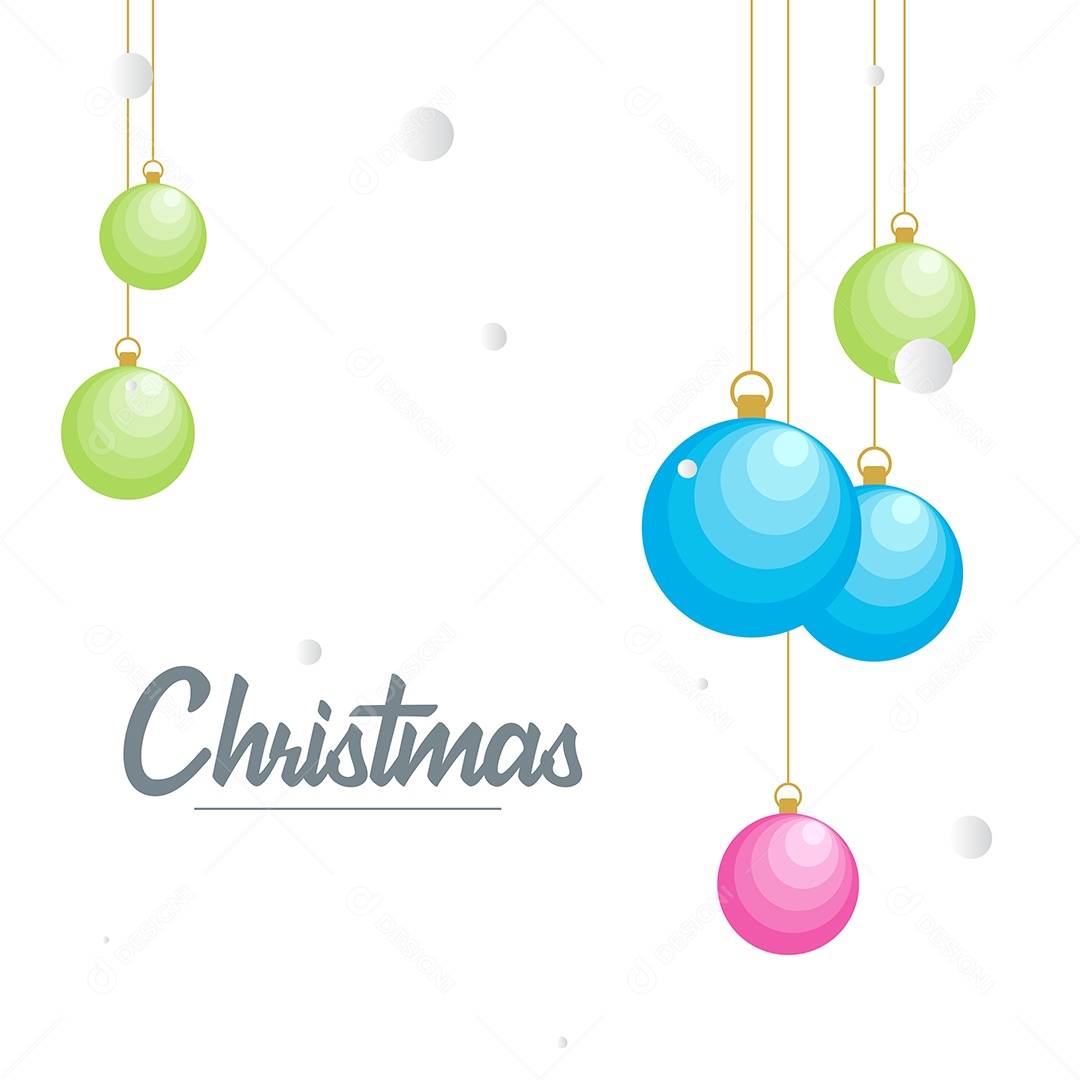 Fundo Decorativo Feliz Natal Bolas Decorativas Brilhantes Pendurada Ilustração Vetor EPS