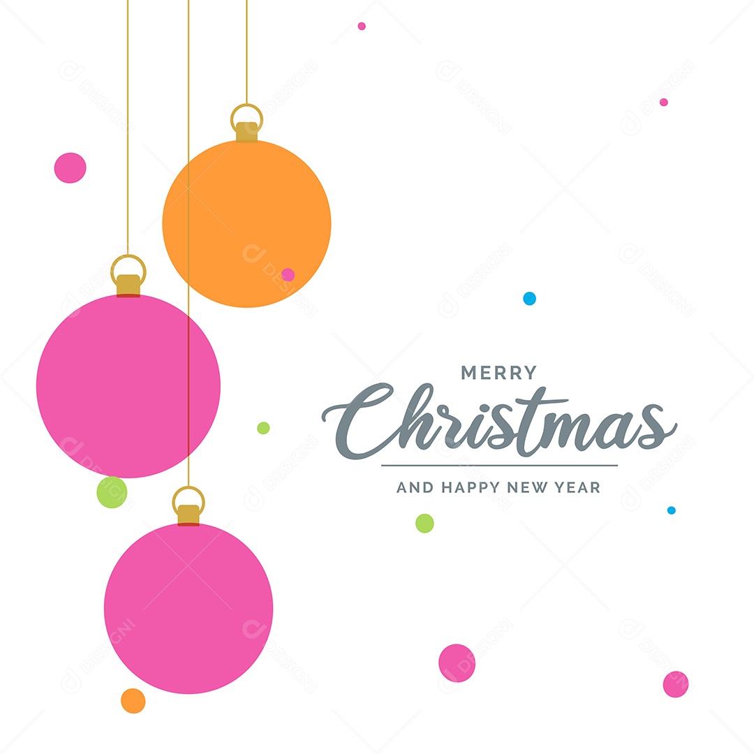 Fundo Decorativo Feliz Natal Bolas Decorativas Brilhantes Pendurada Ilustração Vetor EPS