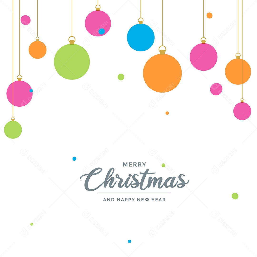 Fundo Decorativo Feliz Natal Bolas Decorativas Brilhantes Pendurada Ilustração Vetor EPS