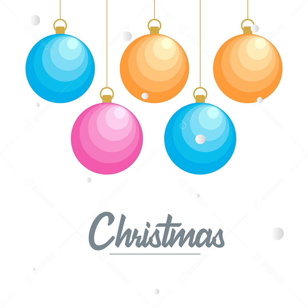 Fundo Decorativo Feliz Natal Bolas Decorativas Brilhantes Pendurada Ilustração Vetor EPS