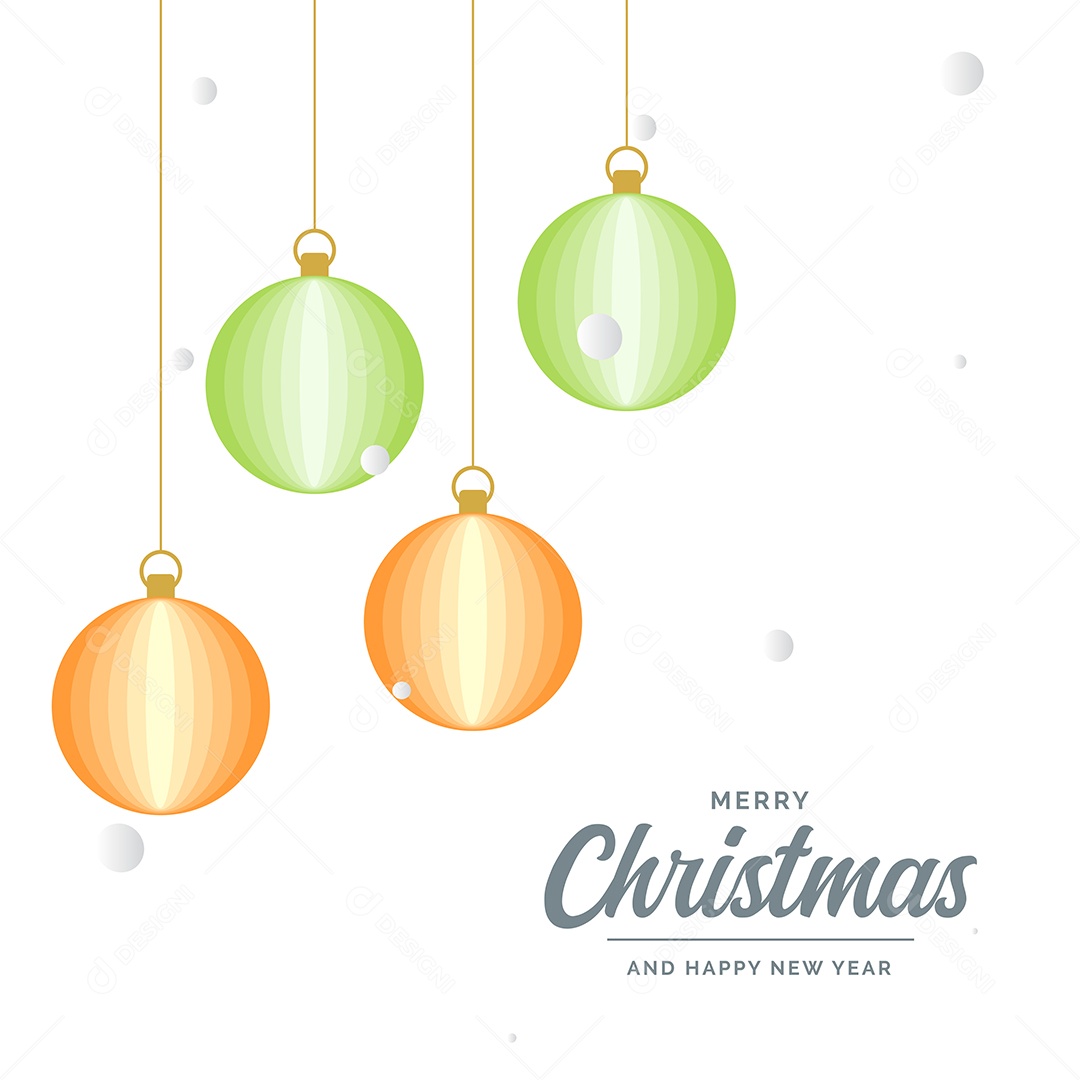 Fundo Decorativo Feliz Natal Bolas Decorativas Brilhantes Pendurada Ilustração Vetor EPS