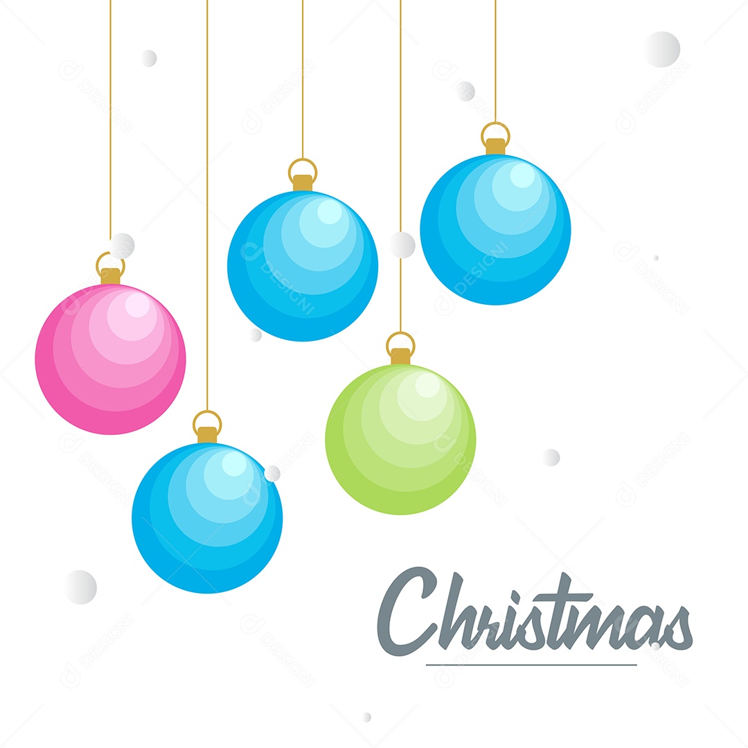 Fundo Decorativo Feliz Natal Bolas Decorativas Brilhantes Pendurada Ilustração Vetor EPS