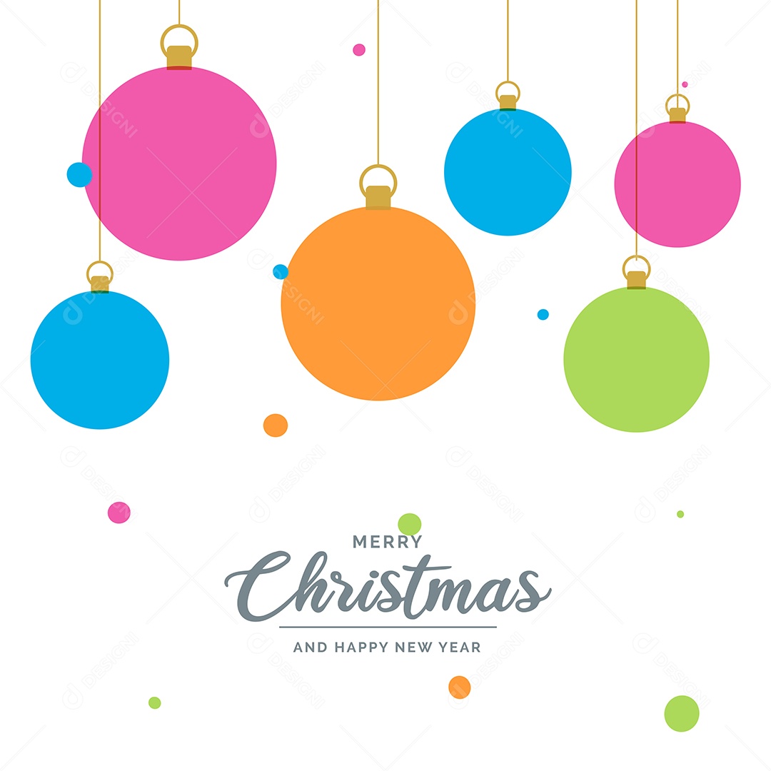 Fundo Decorativo Feliz Natal Bolas Decorativas Brilhantes Pendurada Ilustração Vetor EPS