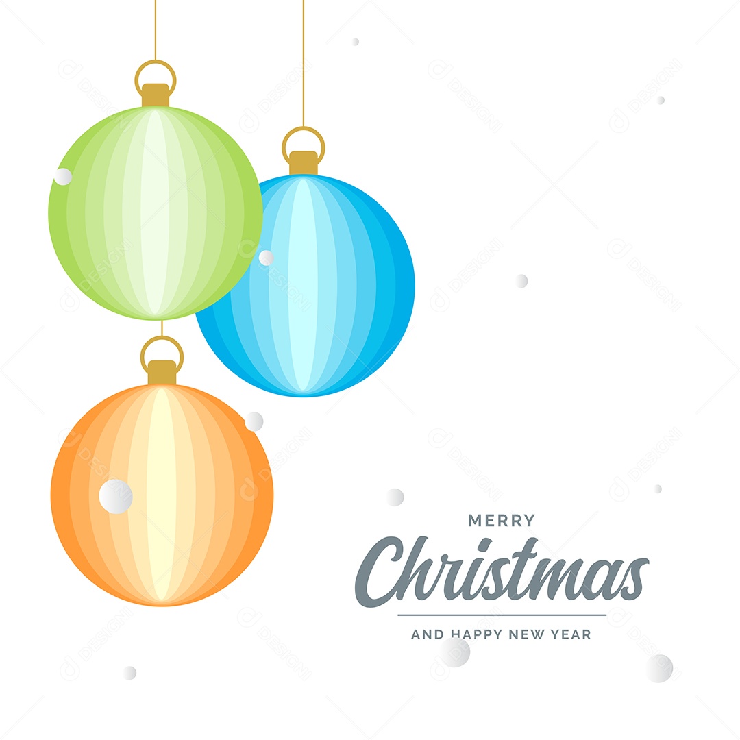 Fundo Decorativo Feliz Natal Bolas Decorativas Brilhantes Pendurada Ilustração Vetor EPS