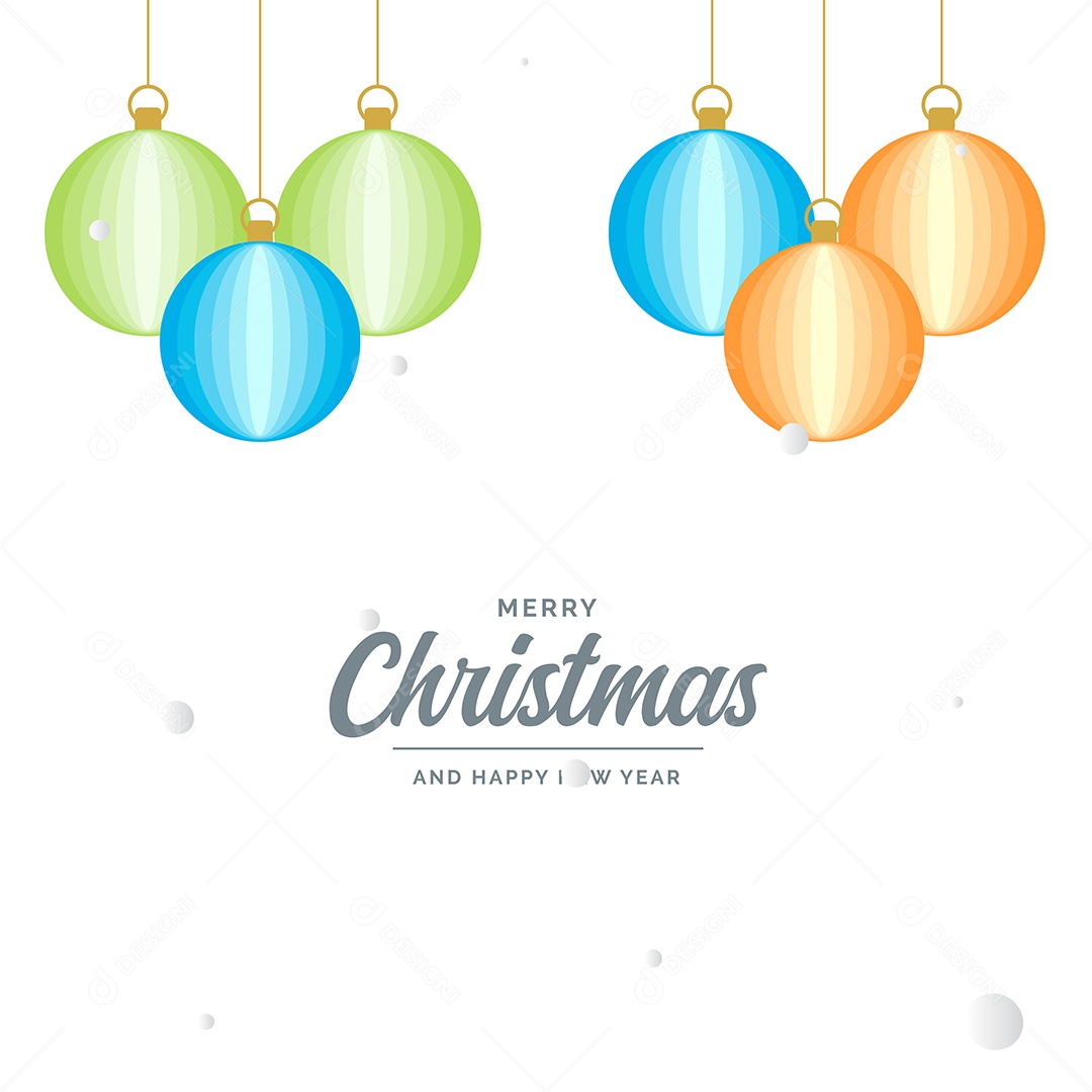 Fundo Decorativo Feliz Natal Bolas Decorativas Brilhantes Pendurada Ilustração Vetor EPS