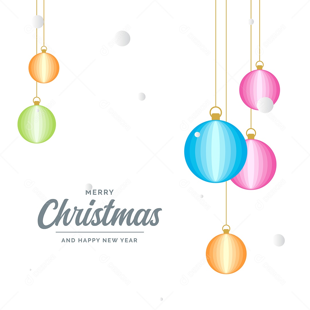 Fundo Decorativo Feliz Natal Bolas Decorativas Brilhantes Pendurada Ilustração Vetor EPS