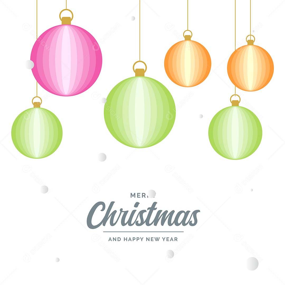 Fundo Decorativo Feliz Natal Bolas Decorativas Brilhantes Pendurada Ilustração Vetor EPS