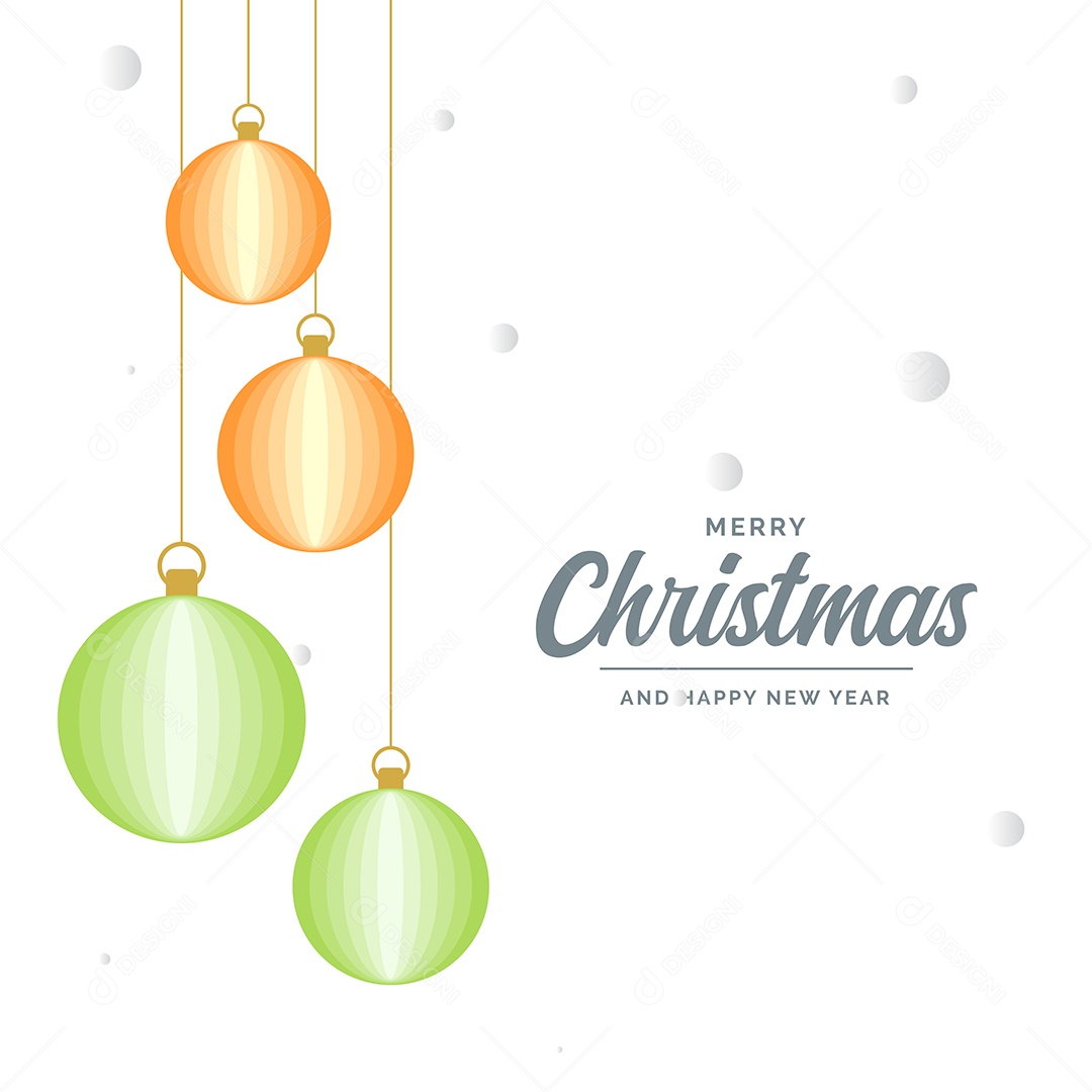 Fundo Decorativo Feliz Natal Bolas Decorativas Brilhantes Pendurada Ilustração Vetor EPS