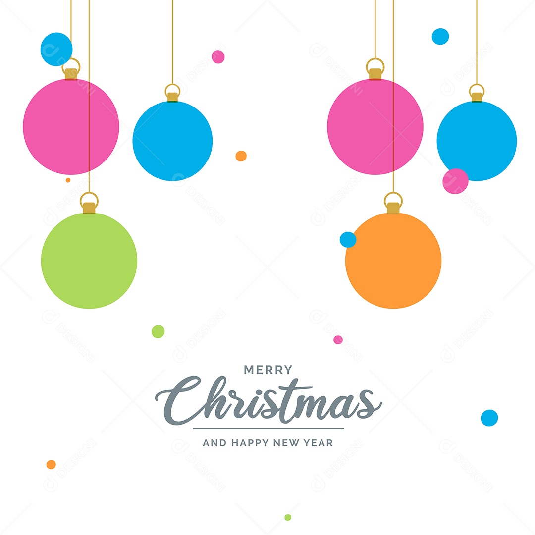 Fundo Decorativo Feliz Natal Bolas Decorativas Brilhantes Pendurada Ilustração Vetor EPS