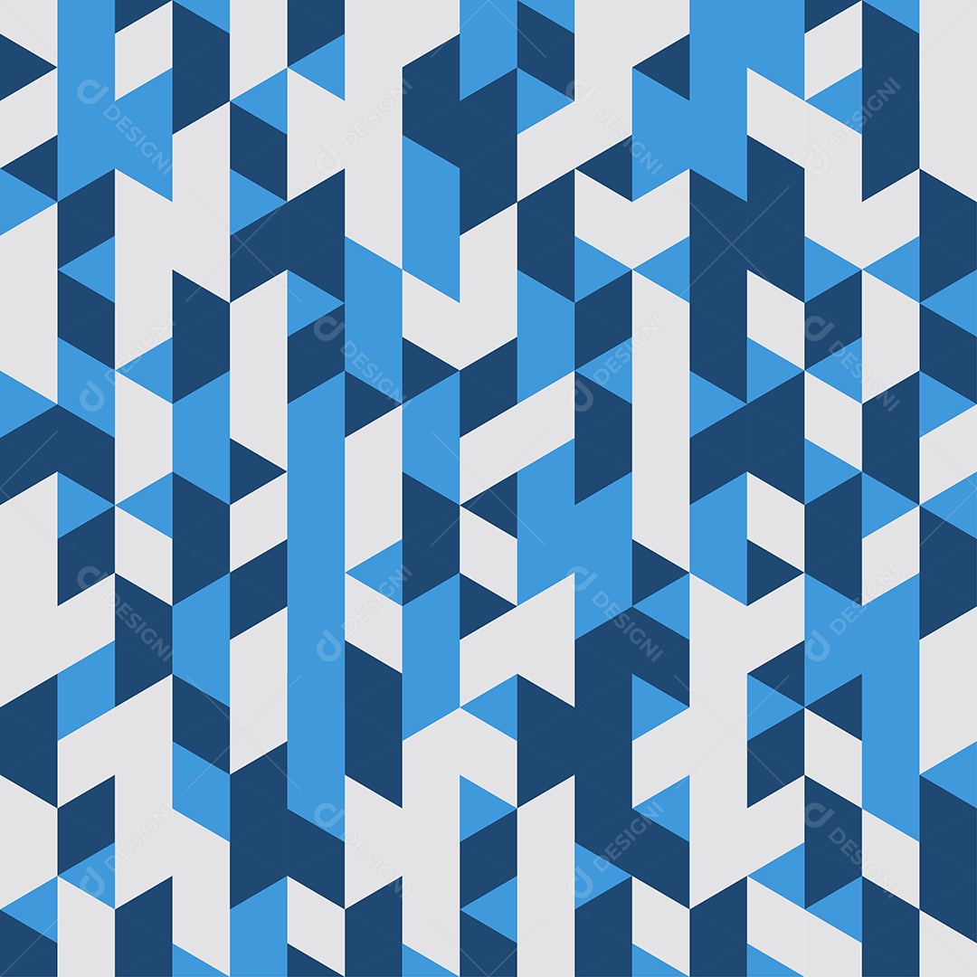 Padrão Geométrico Abstrato Fundo Azul Sem Costura Ilustração Vetor EPS