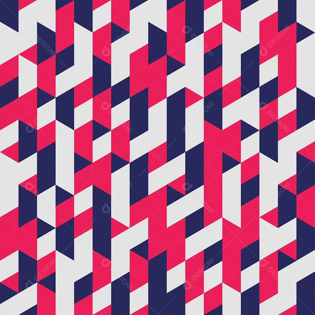 Padrão Geométrico Abstrato Fundo Vermelho Sem Costura Ilustração Vetor EPS