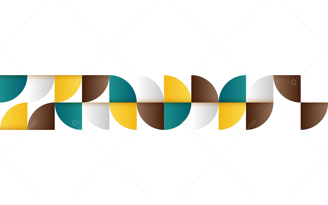 Fundo Branco Abstrato Geométrico de Meados do Século Ilustração Vetor EPS