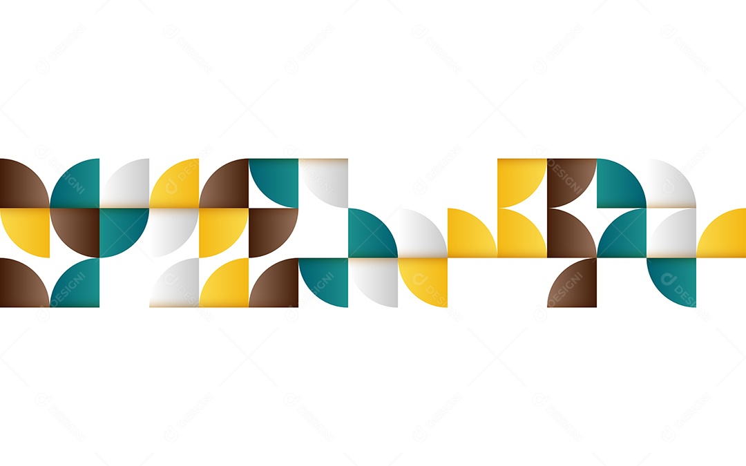 Fundo Branco Abstrato Geométrico de Meados do Século Ilustração Vetor EPS