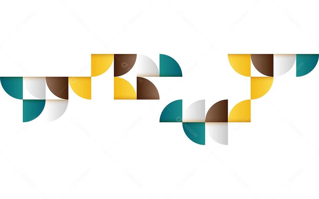 Fundo Branco Abstrato Geométrico de Meados do Século Ilustração Vetor EPS