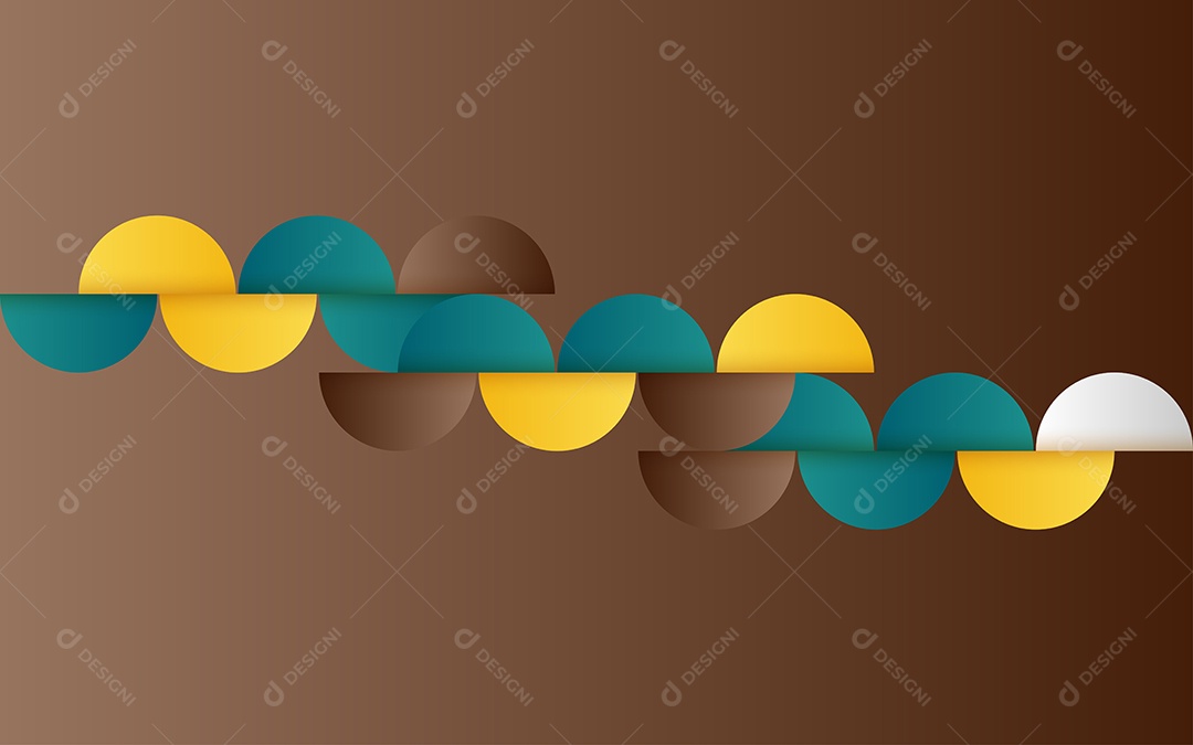 Fundo Marrom Abstrato Geométrico de Meados do Século Ilustração Vetor EPS