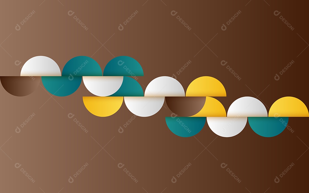 Fundo Marrom Abstrato Geométrico de Meados do Século Ilustração Vetor EPS