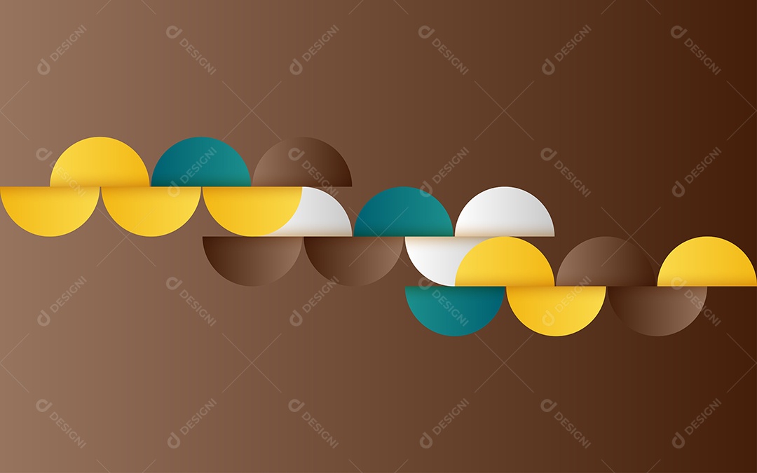 Fundo Marrom Abstrato Geométrico de Meados do Século Ilustração Vetor EPS