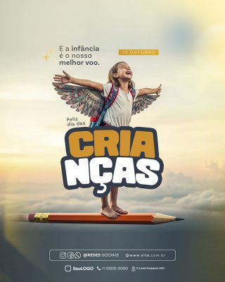 Feliz Dia das Crianças 12 de Outubro Social Media PSD Editável