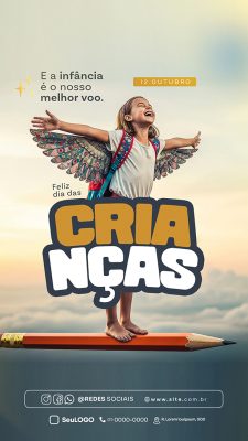 Story Feliz Dia das Crianças 12 de Outubro Social Media PSD Editável - 09