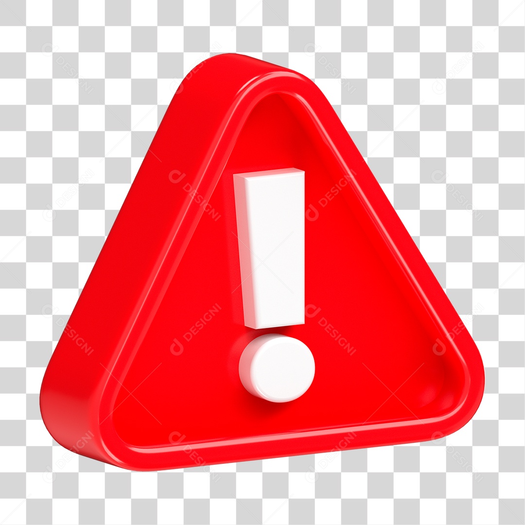 Ícone Vermelho de Aviso PNG Transparente
