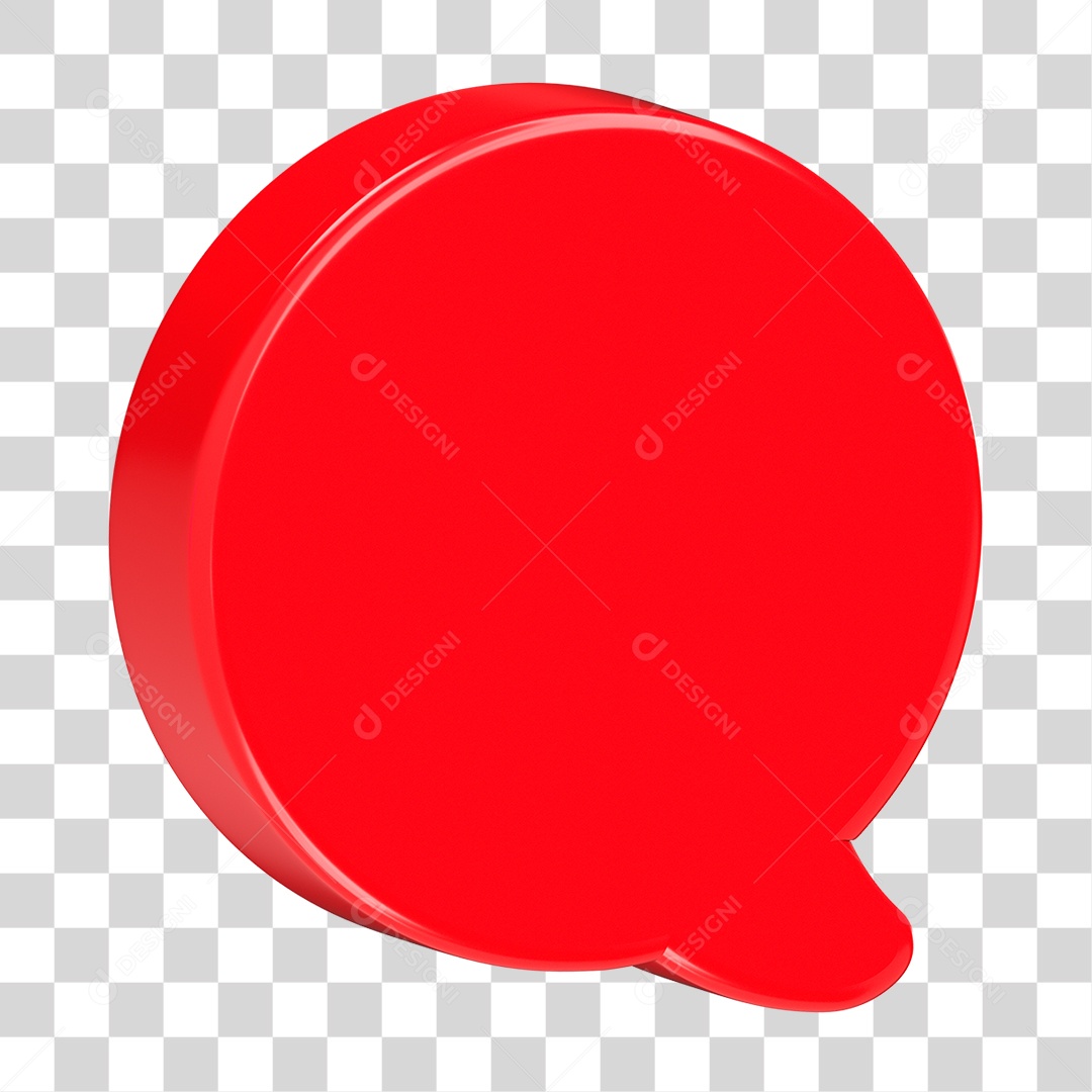 Balão de Fala 3D PNG Transparente
