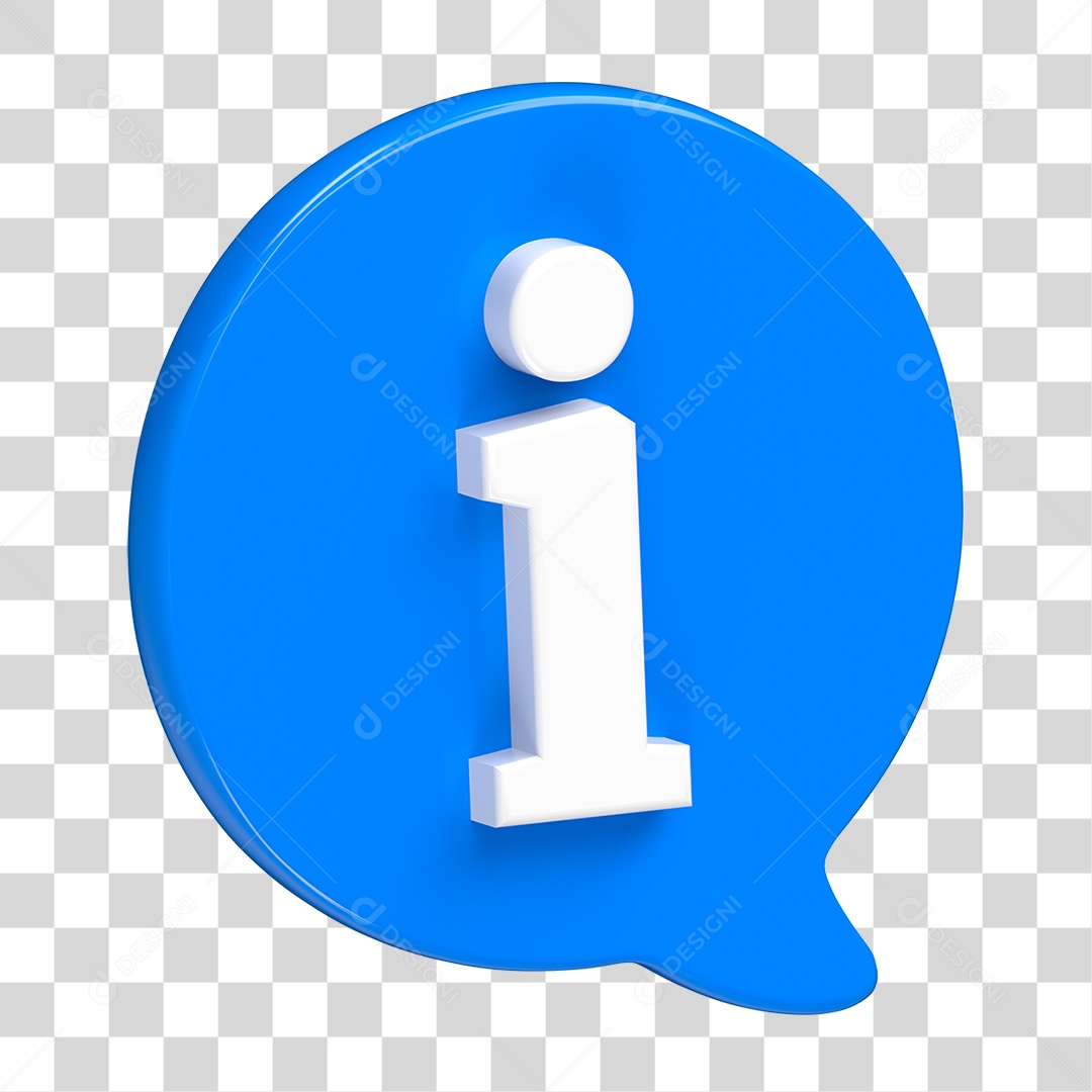 Balão de Fala 3D PNG Transparente