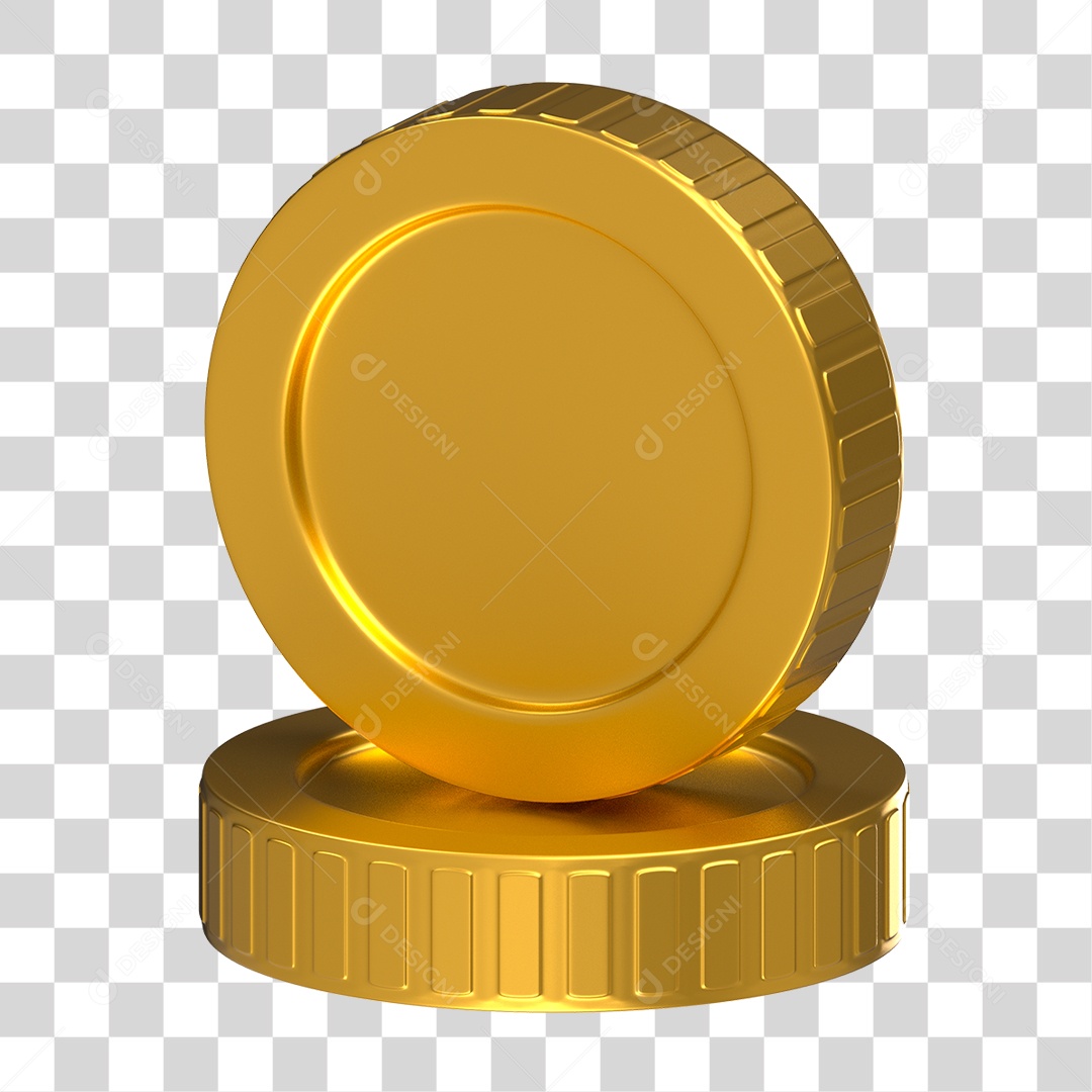 Moeda de Ouro PNG Transparente