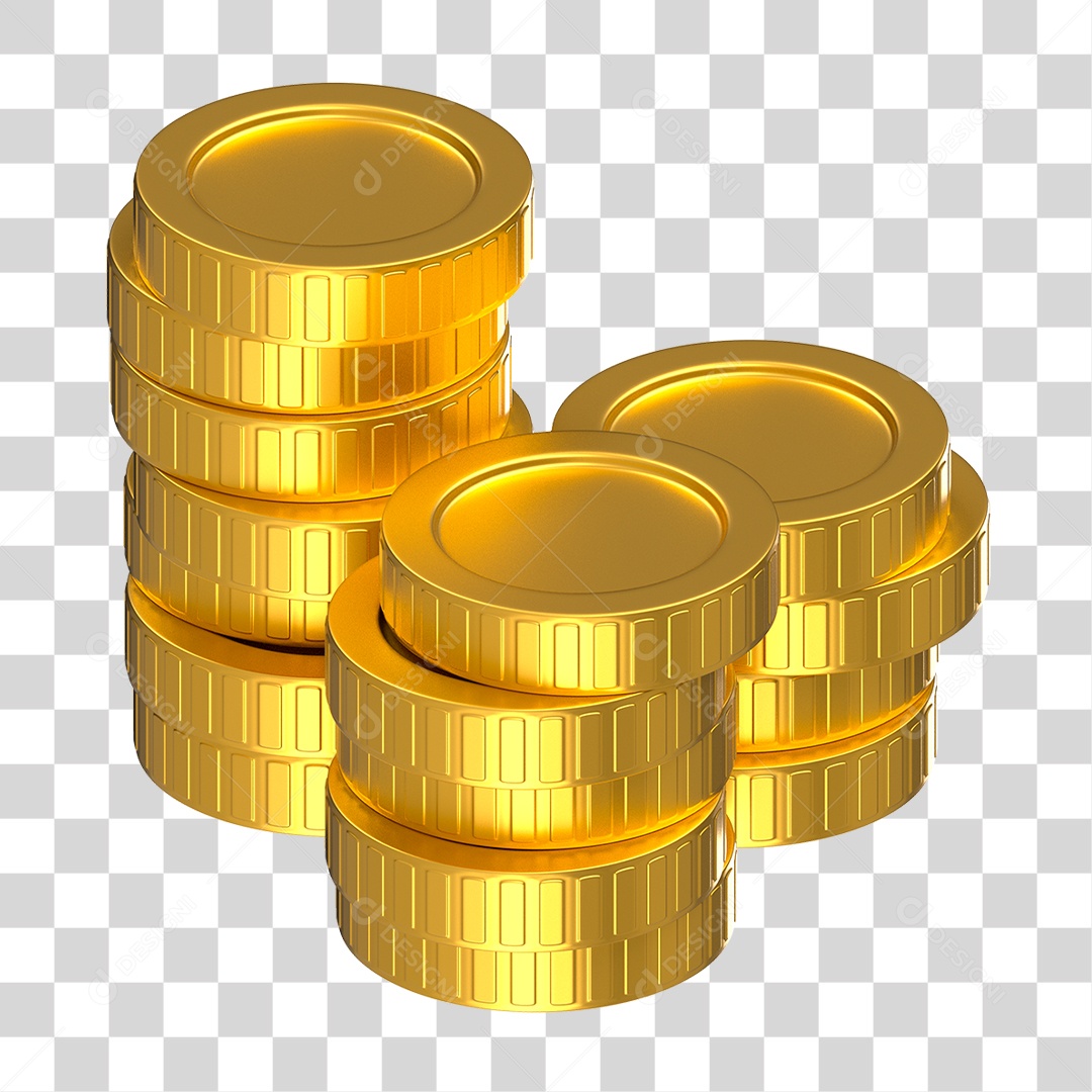 Moeda de Ouro PNG Transparente