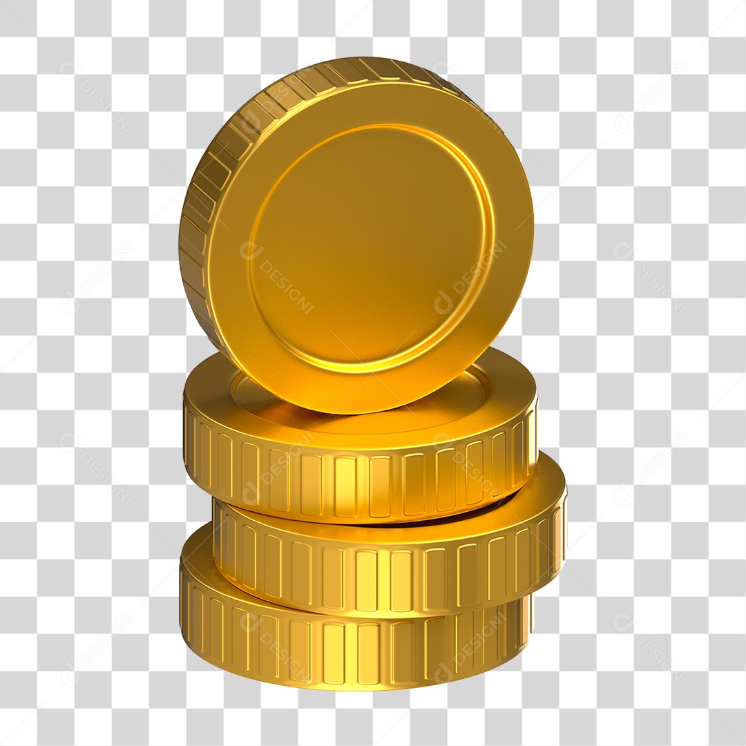 Moeda de Ouro PNG Transparente