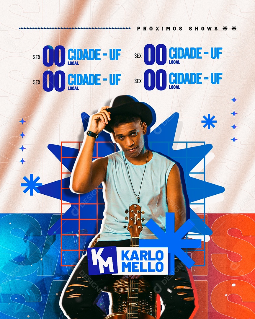 Flyer Agenda Semanal Karlo Social Media PSD Editável