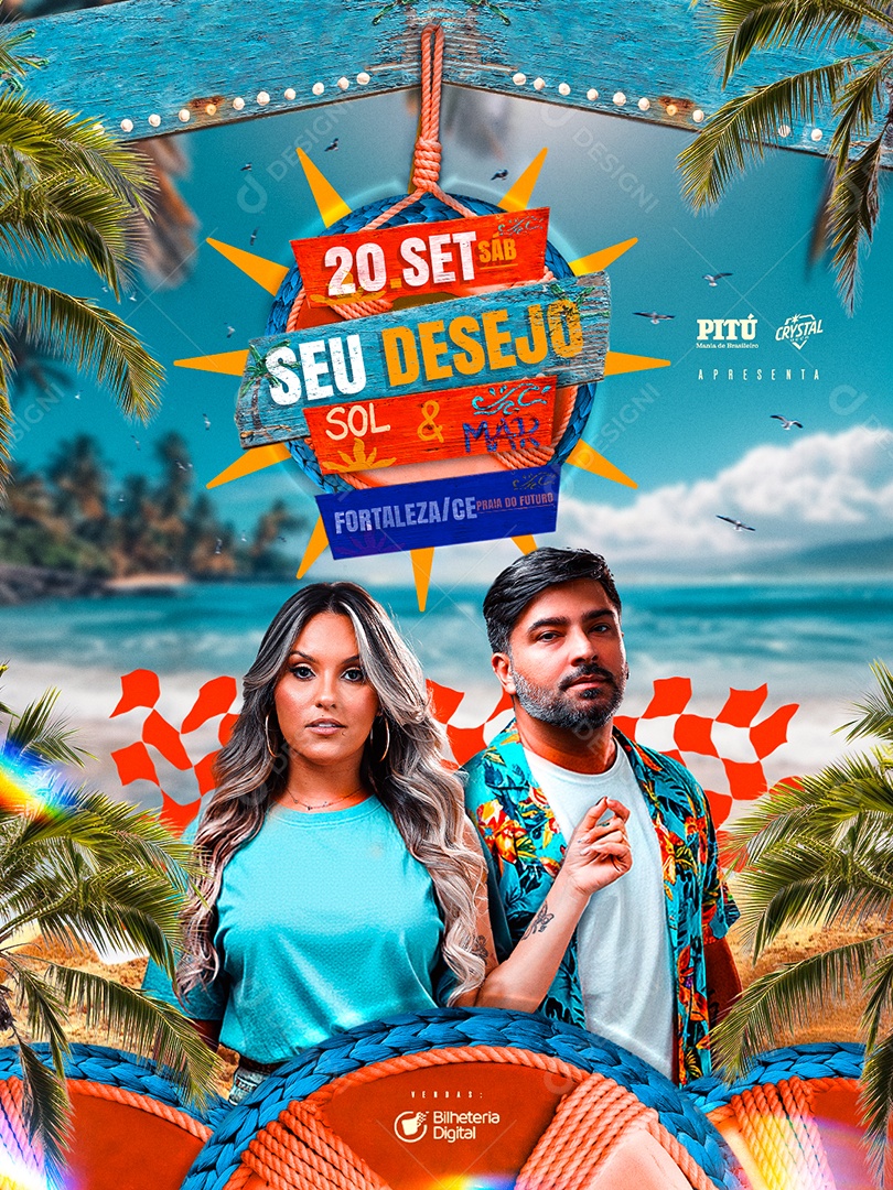 Flyer Seu Desejo Social Media PSD Editável