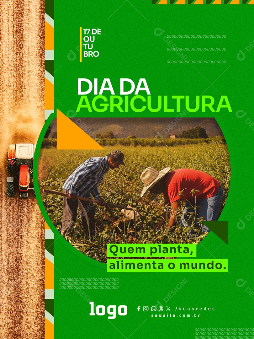 Post Dia da Agricultura Social Media PSD Editável