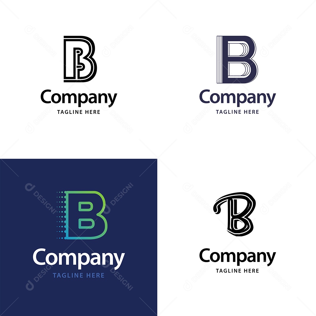 Pacote de Logotipo Letra B Ilustração Vetor EPS
