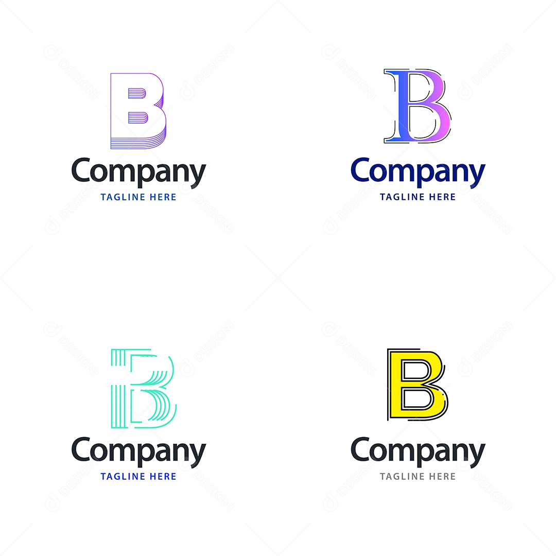 Pacote de Logotipo Letra B Ilustração Vetor EPS