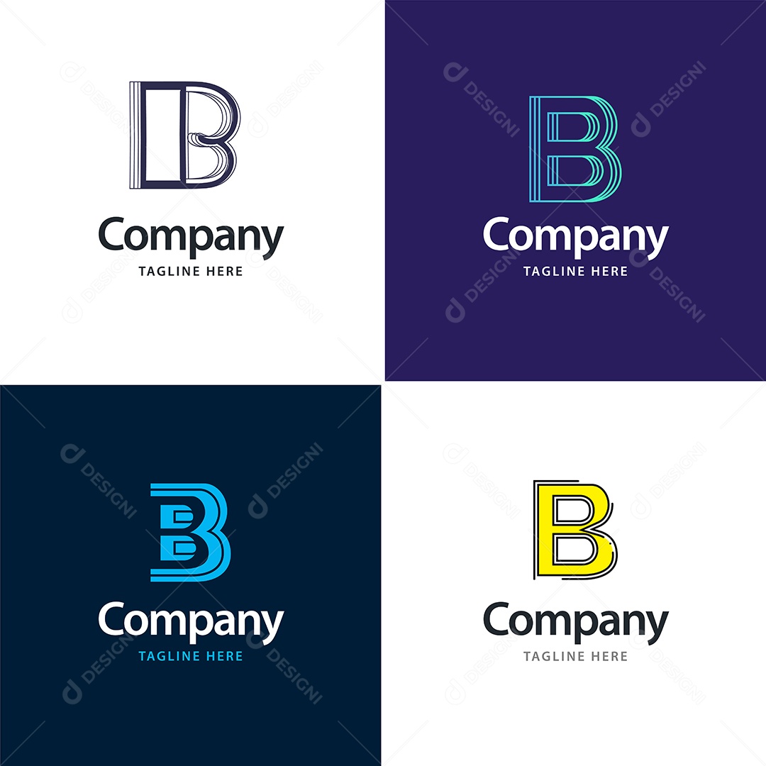 Pacote de Logotipo Letra B Ilustração Vetor EPS