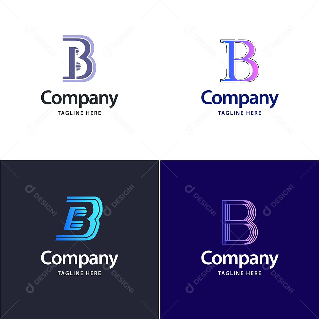 Pacote de Logotipo Letra B Ilustração Vetor EPS